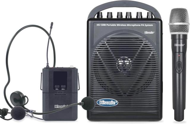 Where to rent PA System - Hisonic w 2 Wireless Mics in Iowa City IA